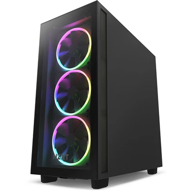 NZXT H7 Elite 2023 Fekete (Táp nélküli) ablakos ATX ház