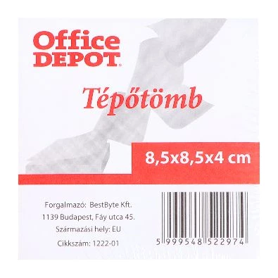 Office Depot 8,5 x 8,5 x 4 cm tépőtömb