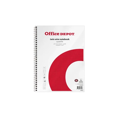 Office Depot A4+ 5db/csomag lefűzhető kockás spirálfüzet