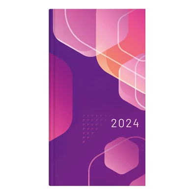 PerioD Basic 2024-es álló pink papír zsebnaptár