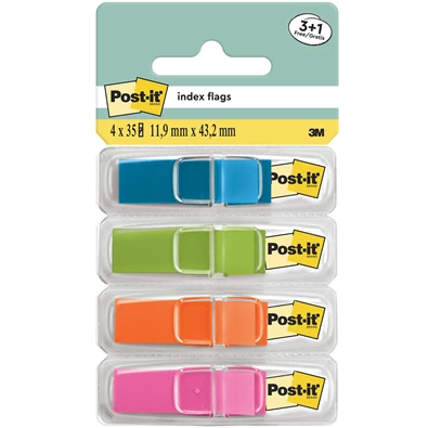 Post-it 683-4ABX 12×43mm 4×35db színes jelölőcímke