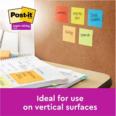 Post-it Super Sticky Carnival 76x76mm  90lapos 4+2db  vegyes Z-jegyzettömb