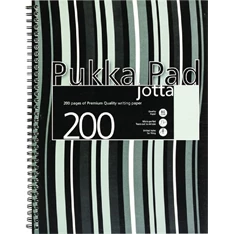 Pukka Pad  Jotta Pad A5 PP 200 oldalas fekete csíkos vonalas spirálfüzet