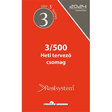 Realsystem 3/500 éves heti beosztású gyűrűs naptár kiegészítő