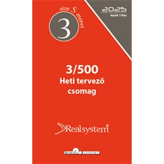 Realsystem 3/500 éves heti beosztású gyűrűs naptár kiegészítő