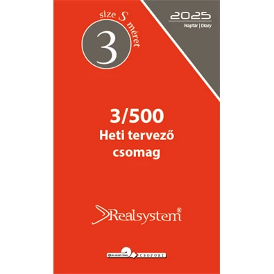 Realsystem 3/500 éves heti beosztású gyűrűs naptár kiegészítő