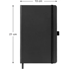 Realsystem Vivella 13 × 21 cm Black pontozott notesz
