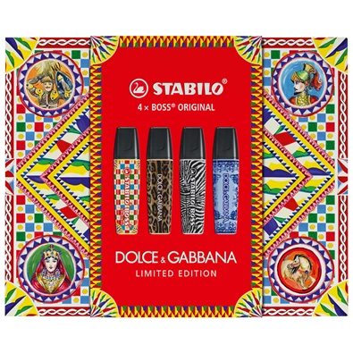 STABILO BOSS ORIGINAL DOLCE&GABBANA Edition 4 db-os szövegkiemelő készlet