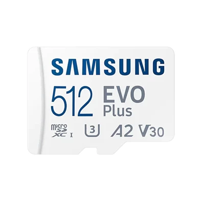 Samsung 512GB SD micro EVO Plus (SDXC Class10) (MB-MC512KA/EU) memória kártya adapterrel