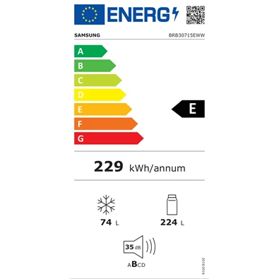 Samsung BRB30715EWW/EF beépíthető alulfagyasztós hűtőszekrény