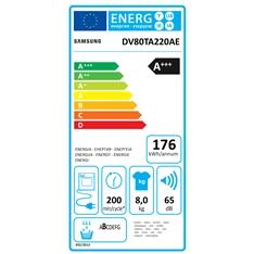 Samsung DV80TA220AE/LE hőszivattyús szárítógép