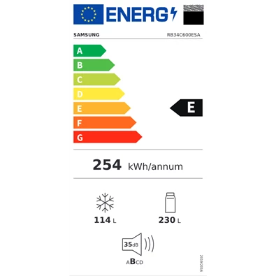 Samsung RB34C600ESA/EF ezüst alulfagyasztós hűtőszekrény