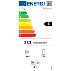 Samsung RB38C603DB1/EF alulfagyasztós hűtőszekrény