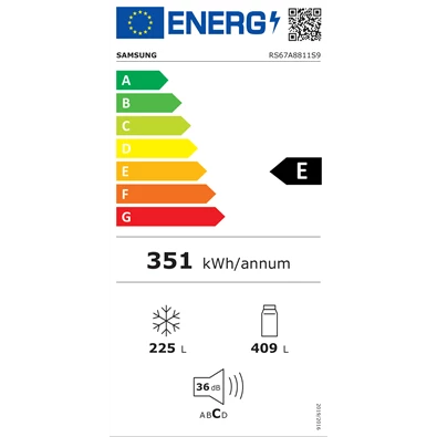 Samsung RS67A8811S9/EF ezüst side-by-side hűtőszekrény