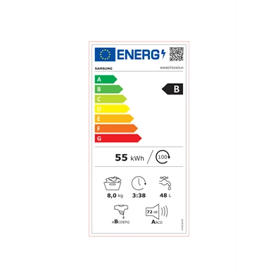 Samsung WW80T654DLH/S6 elöltöltős mosógép