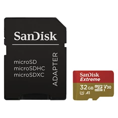 Sandisk 00173427 32GB SD micro (SDHC Class 10 UHS-I V30) Extreme Pro memória kártya adapterrel