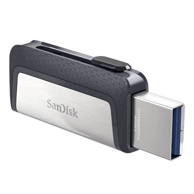 Sandisk 256GB USB3.0/Type-C Dual Drive Fekete-Ezüst (139778) Flash Drive