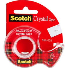 Scotch Crystal Clear 19mmx7,5m ragasztószalag-adagoló