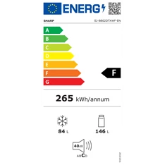 Sharp SJ-BB02DTXWF-EU alulfagyasztós hűtőszekrény