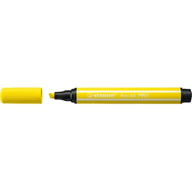 Stabilo Pen 68 MAX vágott hegyű citromsárga prémium rostirón