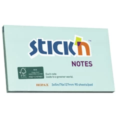 Stick`N 76x127mm 90lap környezetbarát pasztell kék jegyzettömb
