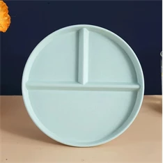 TOO KT-123 4db-os vegyes színekben búzaszalma műanyag elosztott tányér szett, 22.5×2.5cm