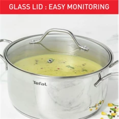 Tefal B8644474 Intuition 20cm rozsdamentes acél lábas és fedő szett