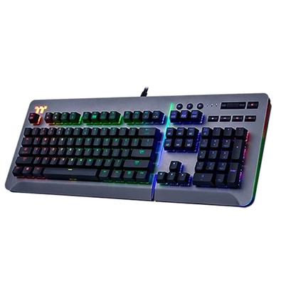 Ttesports Level 20 RGB Titanium (Cherry MX speed silver) US USB mechanikus gamer billentyűzet