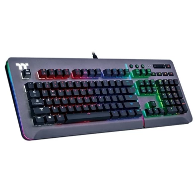 Ttesports Level 20 RGB Titanium (Cherry MX speed silver) US USB mechanikus gamer billentyűzet