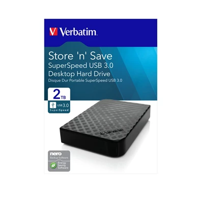 Verbatim 47683 Store `n` Save 3,5" 2TB USB 3.0 fekete külső winchester