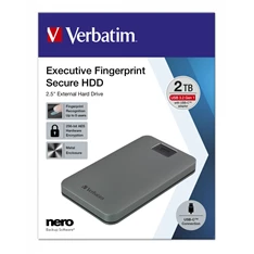 Verbatim 53653 Executive 2TB USB 3.2 Gen 1/USB-C szürke FIPS titkosított külső winchester
