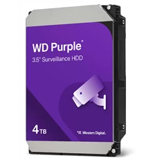 Western Digital 3,5" 4000GB belső SATAIII 5400RPM 256MB PURPLE WD43PURZ winchester 3 év