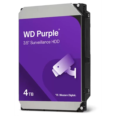 Western Digital 3,5" 4000GB belső SATAIII 5400RPM 256MB PURPLE WD43PURZ winchester 3 év