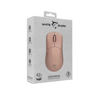 White Shark GRAPHENE WS GM-5014P 6200dpi pink gamer egér