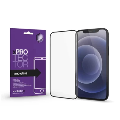 XPRO 126649 iPhone 14 Pro Nano Glass fekete kerettel kijelzővédő fólia