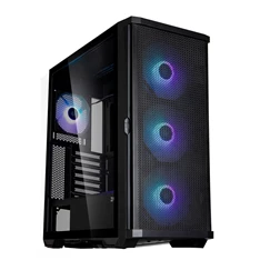 Zalman Z10 PLUS fekete (táp nélküli) ablakos ATX ház